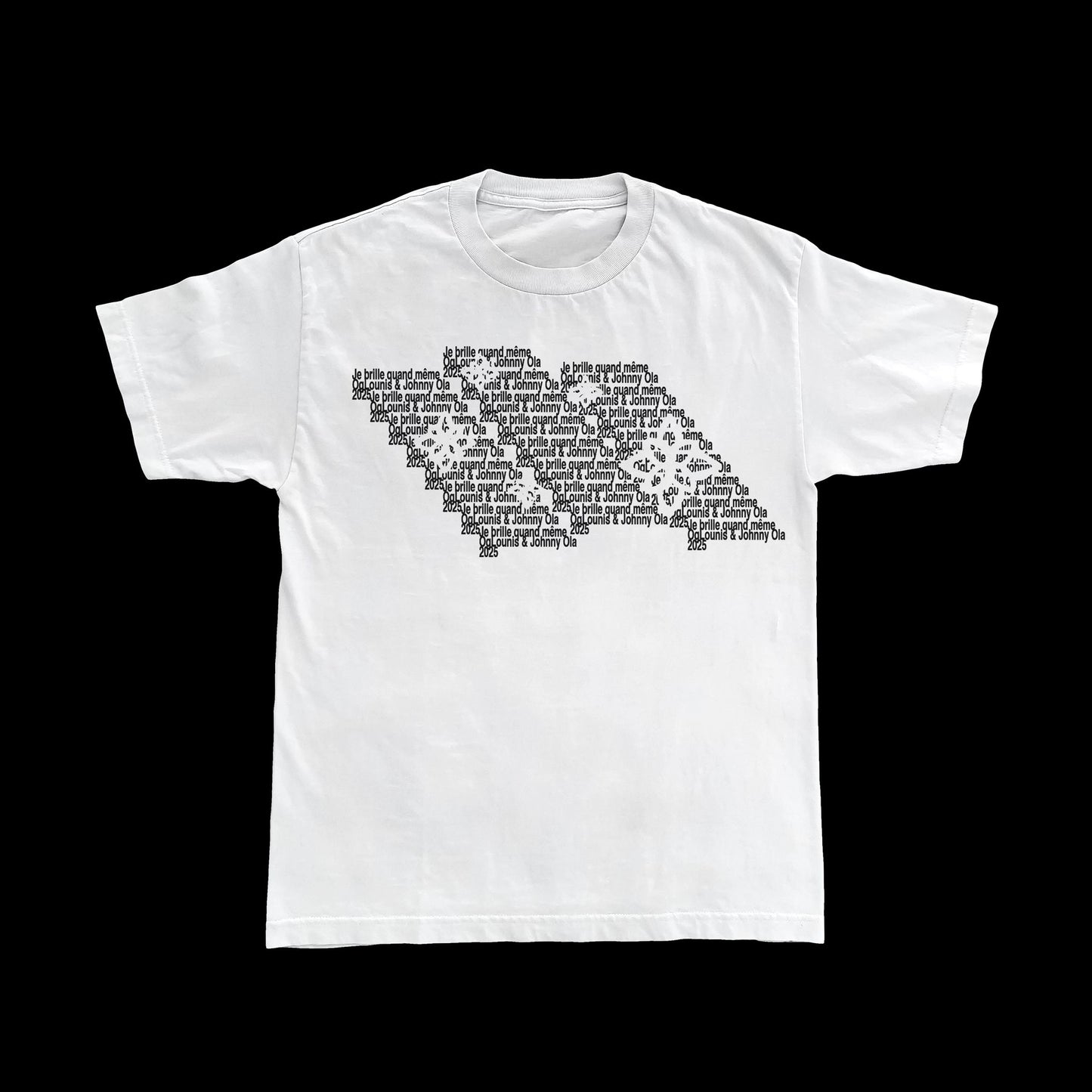 T-SHIRT "JE BRILLE QUAND MEME" version noir